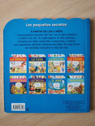 Los pequeños secretos del mar, libro de solapas