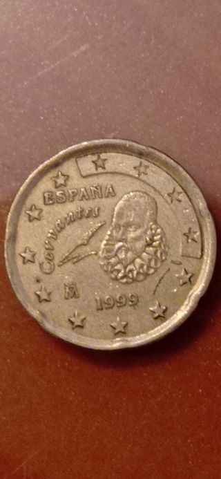 A102 - -- Error , 20 Céntimos España 1999 .