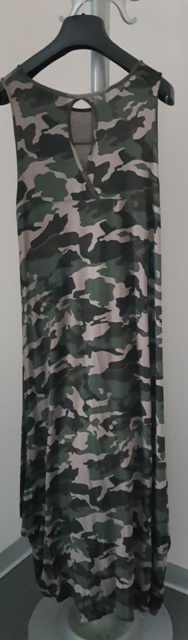 vestito lungo stampa militare