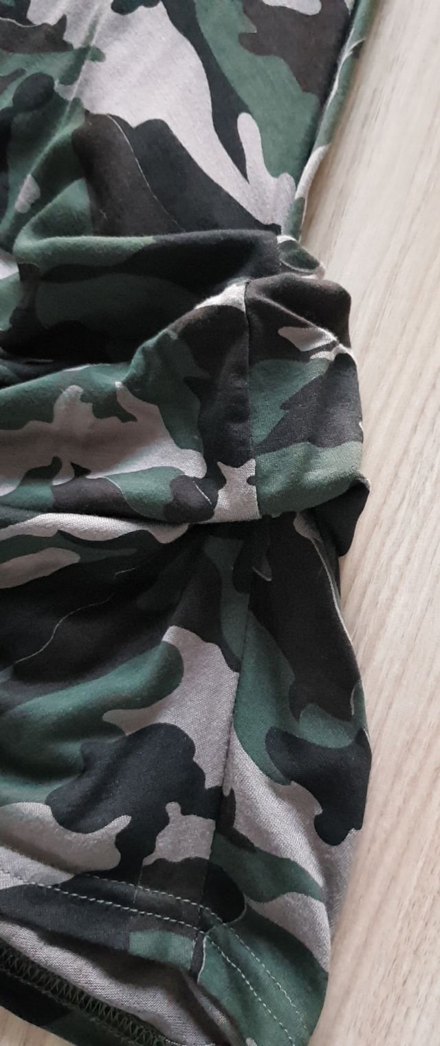 vestito lungo stampa militare