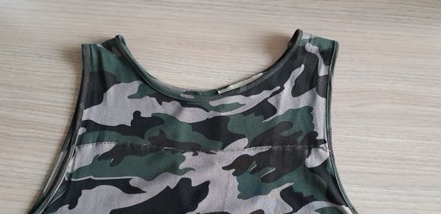 vestito lungo stampa militare