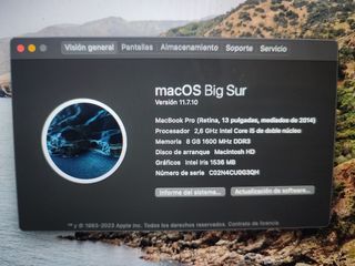 Macbook pro 13 pulgadas