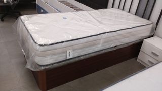 OFERTON CANAPÉ NOGAL 90/190 +COLCHÓN VISCOELÁSTICO