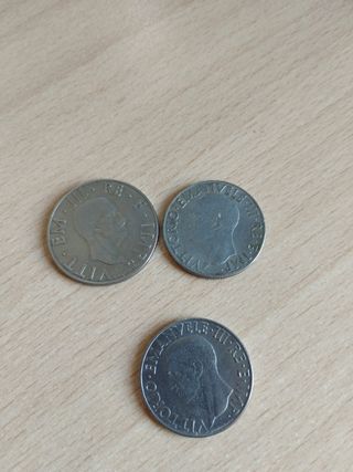 3 monete da 1 lira anni 1939/1940/1942