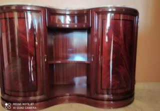 Sala in legno ciliegio-mogano completa