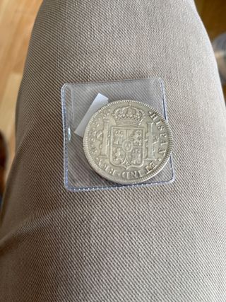 8 reales de plata Carlos IV 1796 Mexico