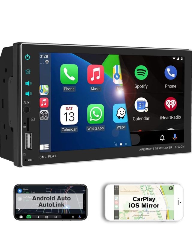 AWESAFE Pantalla 7" Radio Coche 2 DIN carplay