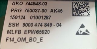 Módulo potencia lavadora Bosch Serie | 6