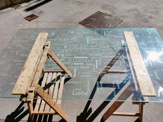 Mesa de cristal escritorio