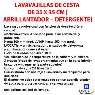 🔔 LAVAVAJILLA DE CESTA DE 35 CM 🔔