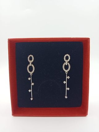 Pendientes Oro Blanco 18k con Diamantes