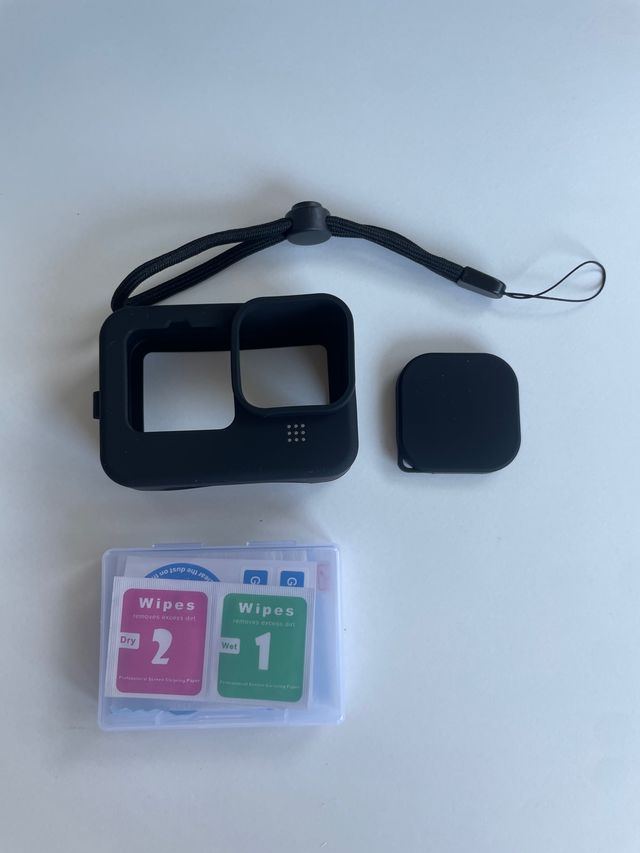 funda silicona gopro+ protectores de pantalla