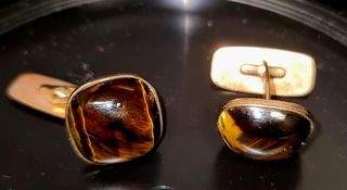 Lote joyas chapadas y gemelos plata antiguos