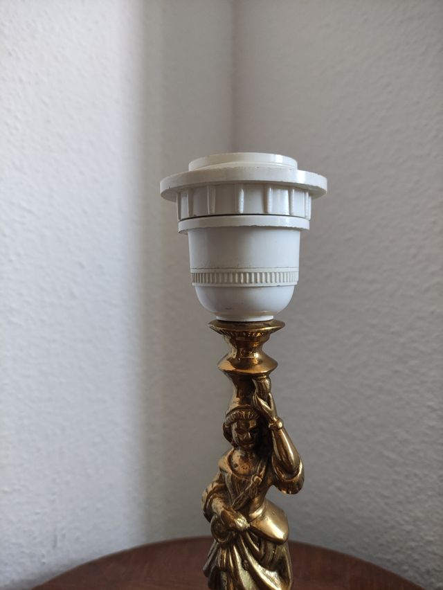 Lamparas mesa bronce vintage