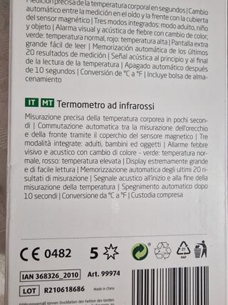 Termometro ad infrarossi Medisana JPDFR300