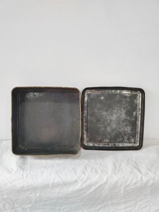 Antigua caja lata metal Amsterdam mediados s. XX