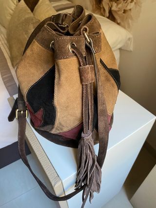 bolso piel de ante ZARA