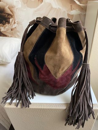 bolso piel de ante ZARA