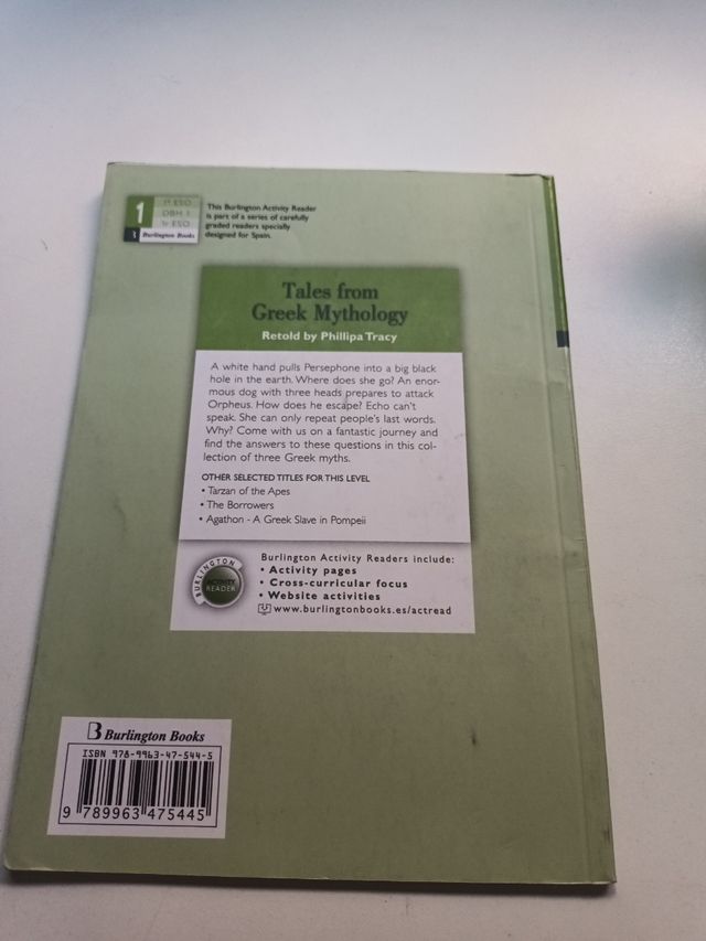 libro: Tales from the Greek Mythology