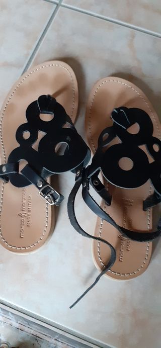 Infradito donna 39 cuoio made in italy