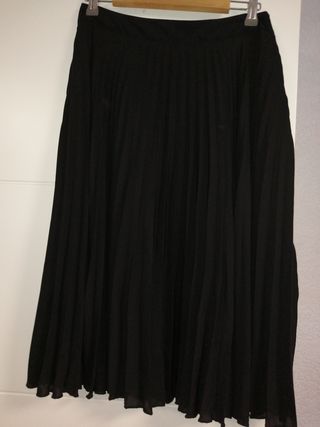 Falda plisada midi