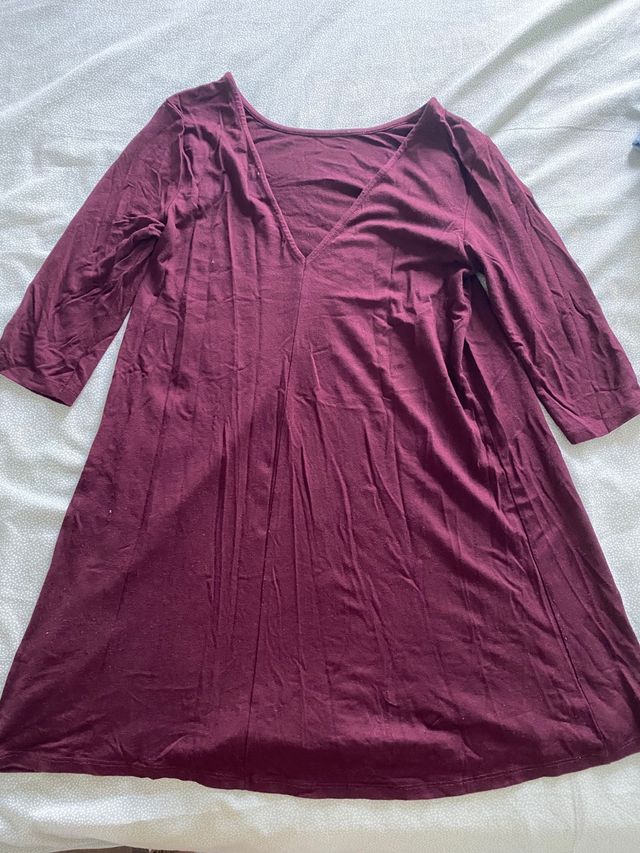 Vestido granate Pull & Bear