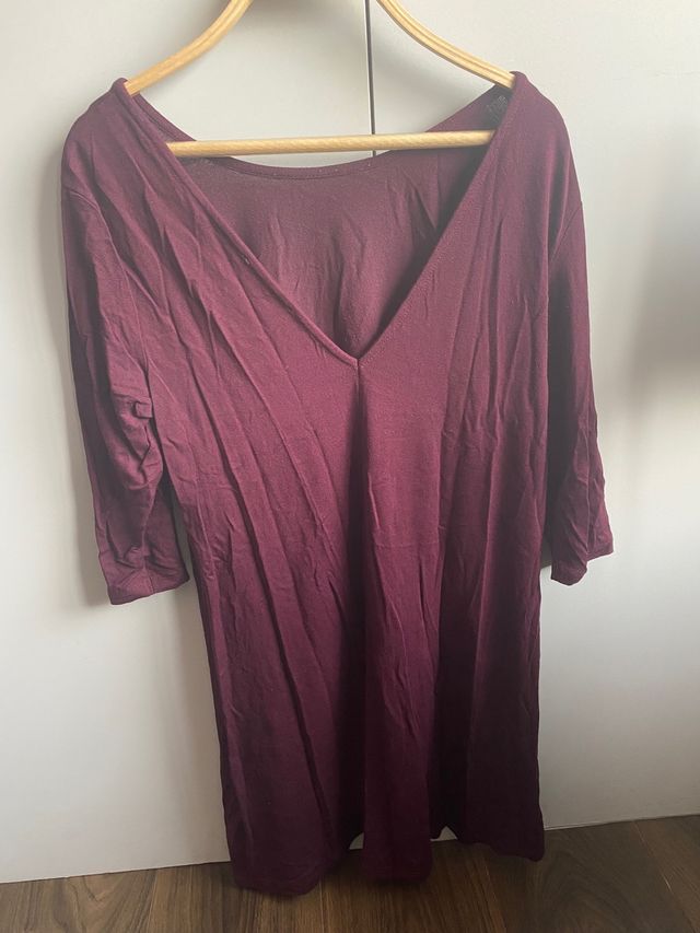 Vestido granate Pull & Bear