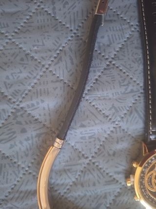 Reloj y pulsera de cuero para hombre