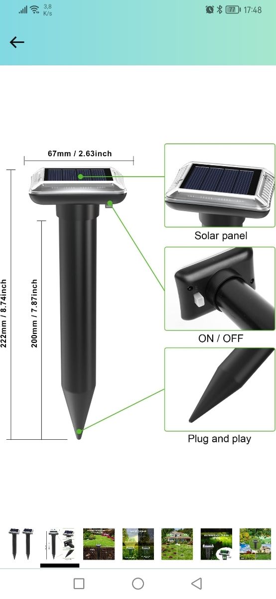 repelente de topos ultrasónico