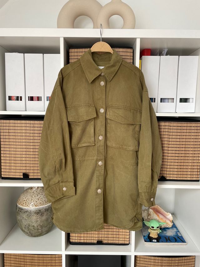 Vestido camisero cargo