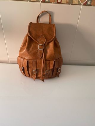 Mochila de cuero