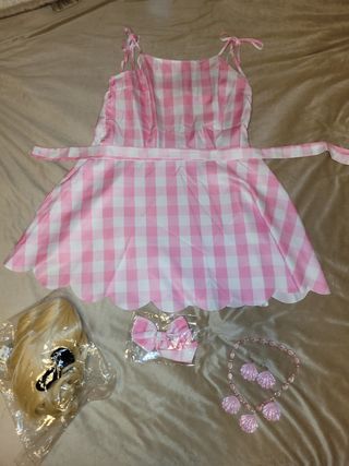 Disfraz Barbie 3XL + Peluca