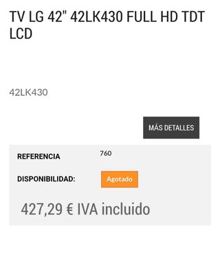 TV LG 42 pulgadas