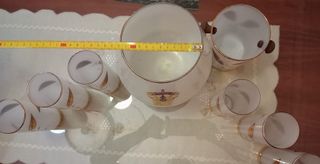 Juego Cristal Blanco Vintage