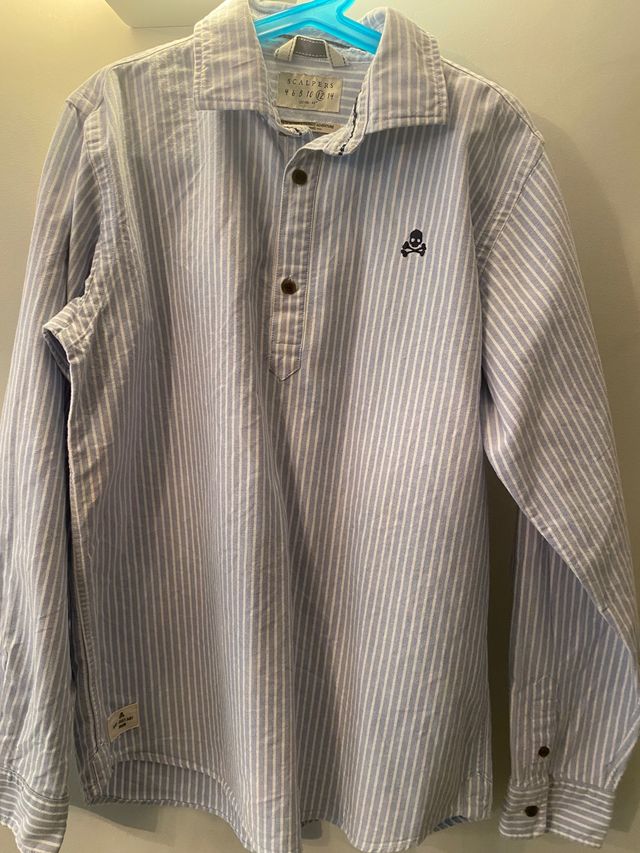 Camicia a righe blu da bambino Scalpers