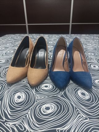 Zapatos tacón 2 pares