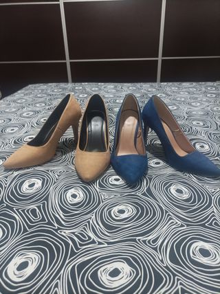 Zapatos tacón 2 pares