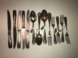 CUBIERTOS PLAQUE DE PLATA BAGUES MASRIERA M.ROYAL