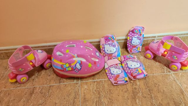 Patines,Conjunto patinaje Hello Kitty