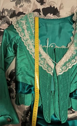 Corpiño Fallera turquesa con o sin manteletas