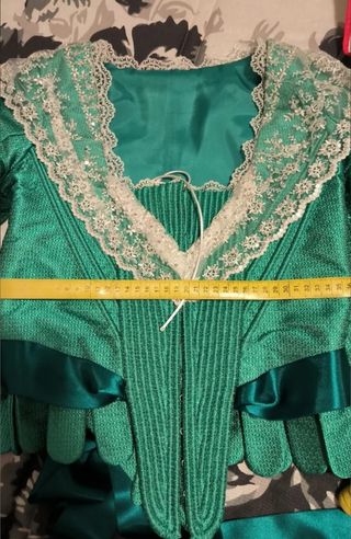 Corpiño Fallera turquesa con o sin manteletas