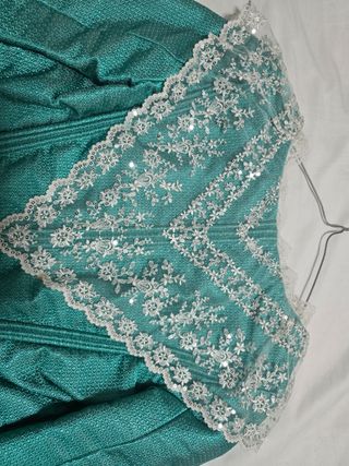 Corpiño Fallera turquesa con o sin manteletas