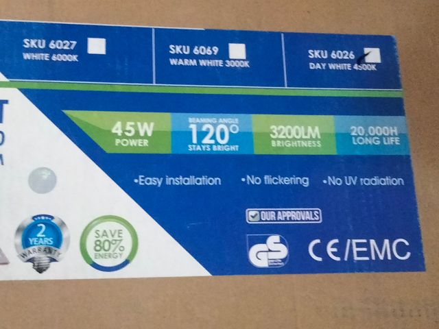 PANNELLO LED SOSPENSIONE INCASSO 120x30 45W 4500K