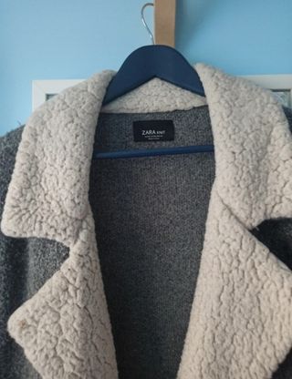 Abrigo lana con borreguillo (Zara)