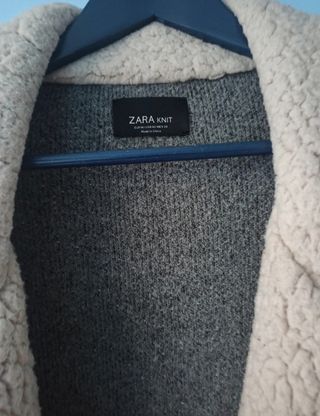 Abrigo lana con borreguillo (Zara)