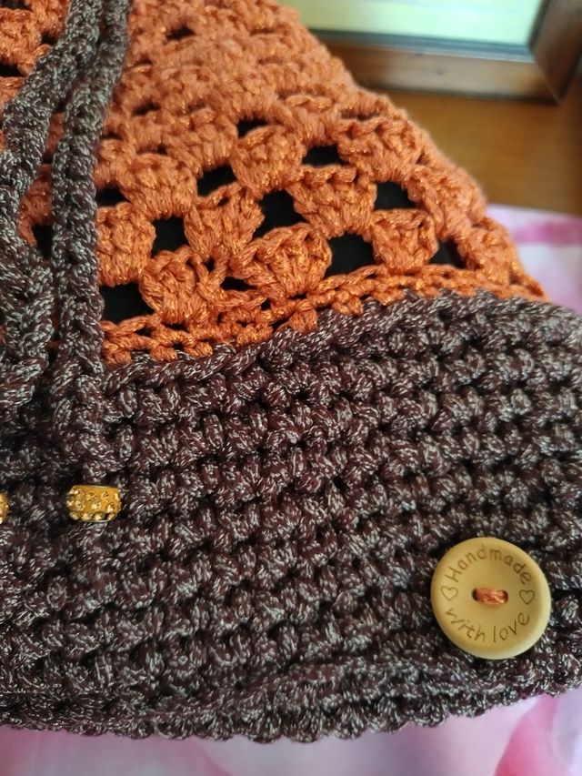 Borsa uncinetto a secchiello