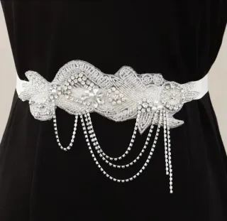 Cinturón de novia con Circonitas
