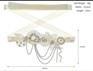 Cinturón de novia con Circonitas