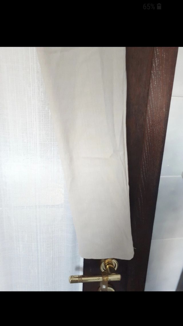 Pantalone tessuto elasticizzato beige