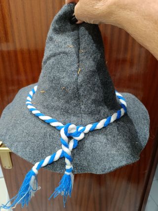 2 Sombreros Disfraz fieltro gris
